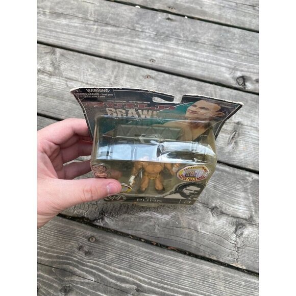 2008 Jakks WWE Wrestling Deluxe Build & Brawl Series 3 4” Figure CM Punk NEW - Picture 5 of 7